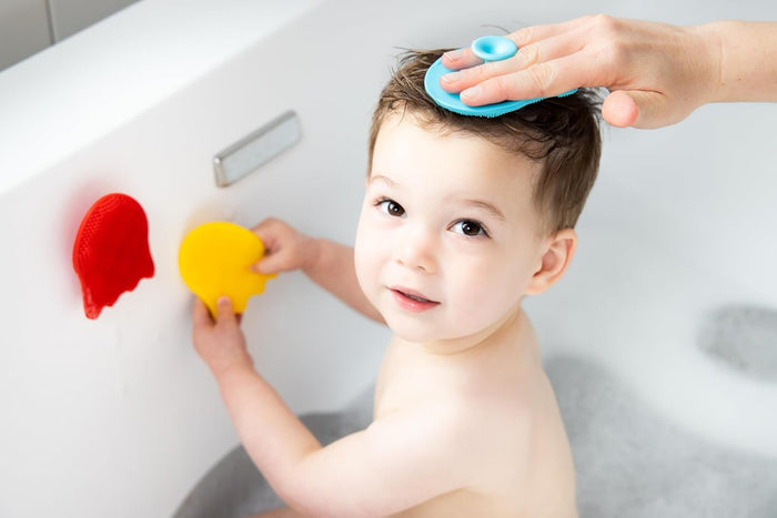 Ubbi Silicone Bath Sponges (Red, Blue, Yellow)