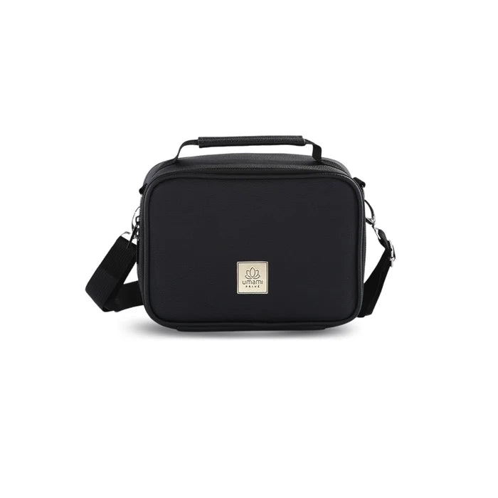 Umami Prive Insulated Leather Lunch Bag (Deep Black)