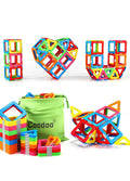Upgraded Magnetic Blocks Tough Tiles STEM Toys for 3+ Year.