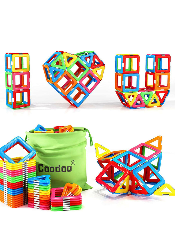 Upgraded Magnetic Blocks Tough Tiles STEM Toys for 3+ Year.