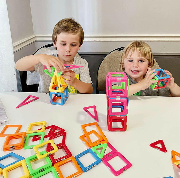 Upgraded Magnetic Blocks Tough Tiles STEM Toys for 3+ Year.