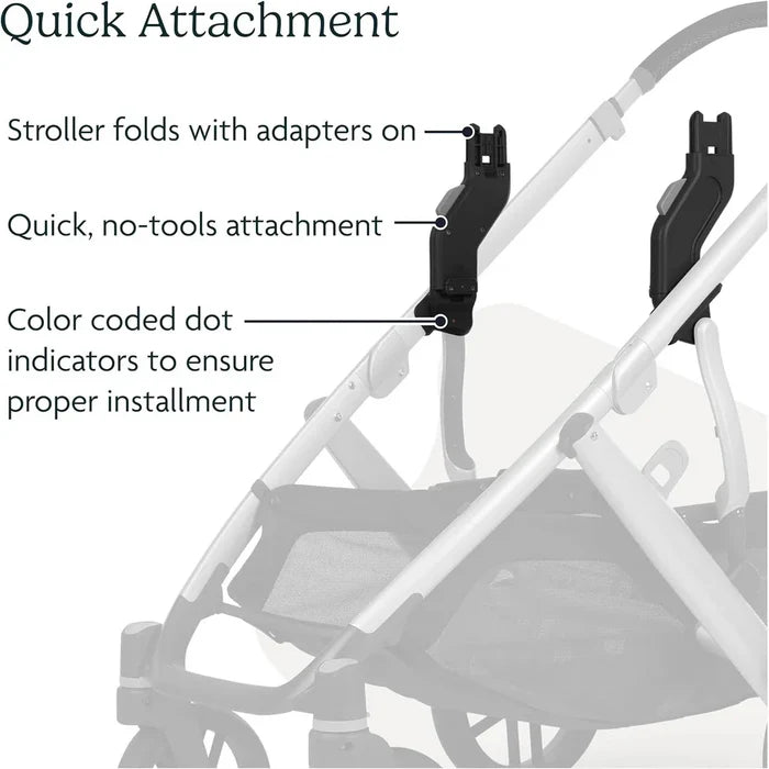 Uppababy Upper Adapters For Vista V2/V3 To Lift Toddler Seat