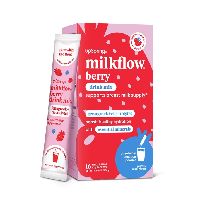 UpSpring Milkflow Electrolyte Breastfeeding Supplement Mix - Berry (16 Sachets)
