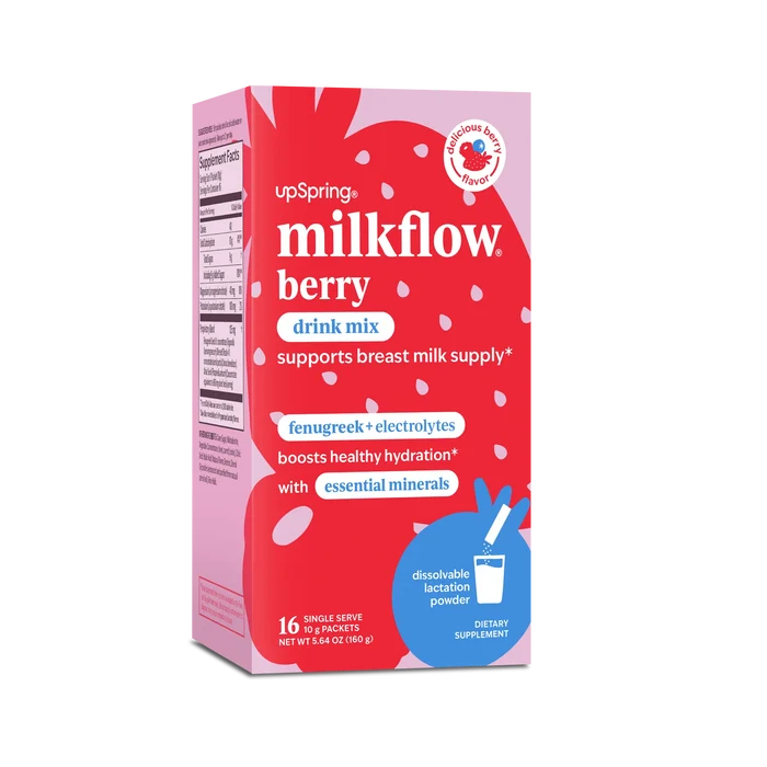 UpSpring Milkflow Electrolyte Breastfeeding Supplement Mix - Berry (16 Sachets)