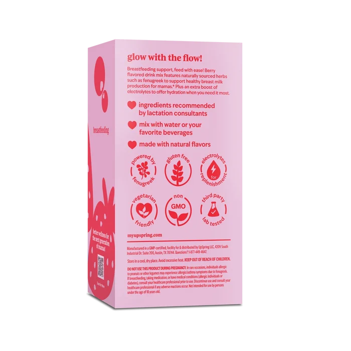 UpSpring Milkflow Electrolyte Breastfeeding Supplement Mix - Berry (16 Sachets)