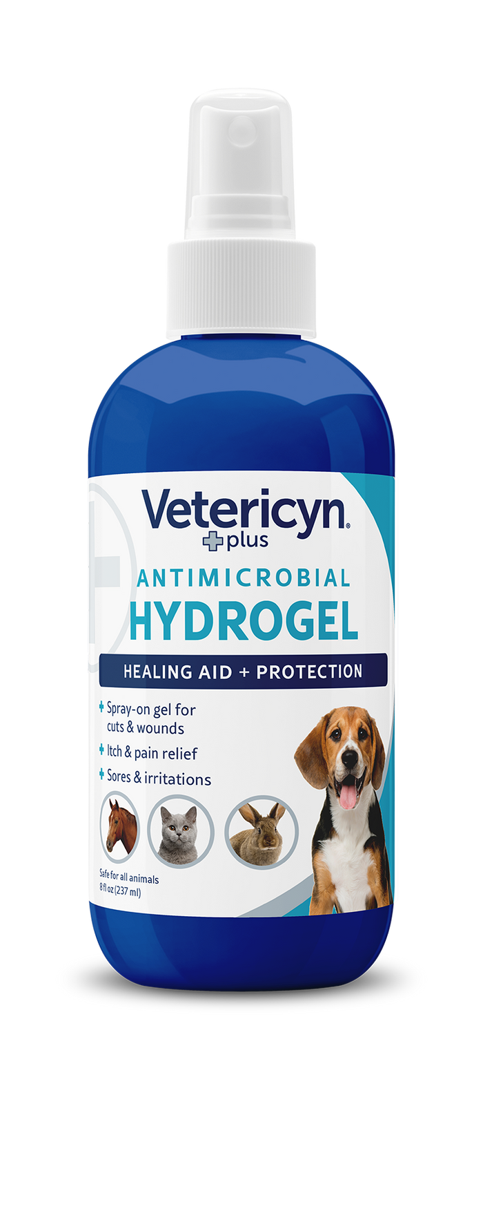 Vetericyn Plus Antimicrobial All Animal Wound Care Hydrogel Spray, 8-ounce