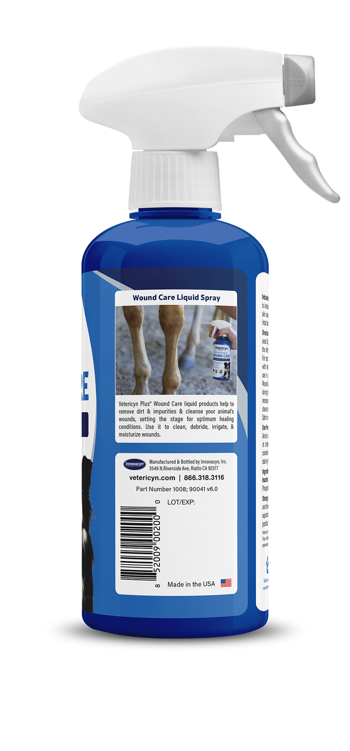 Vetericyn Plus Antimicrobial All Animal Wound Care Spray, 16-ounce