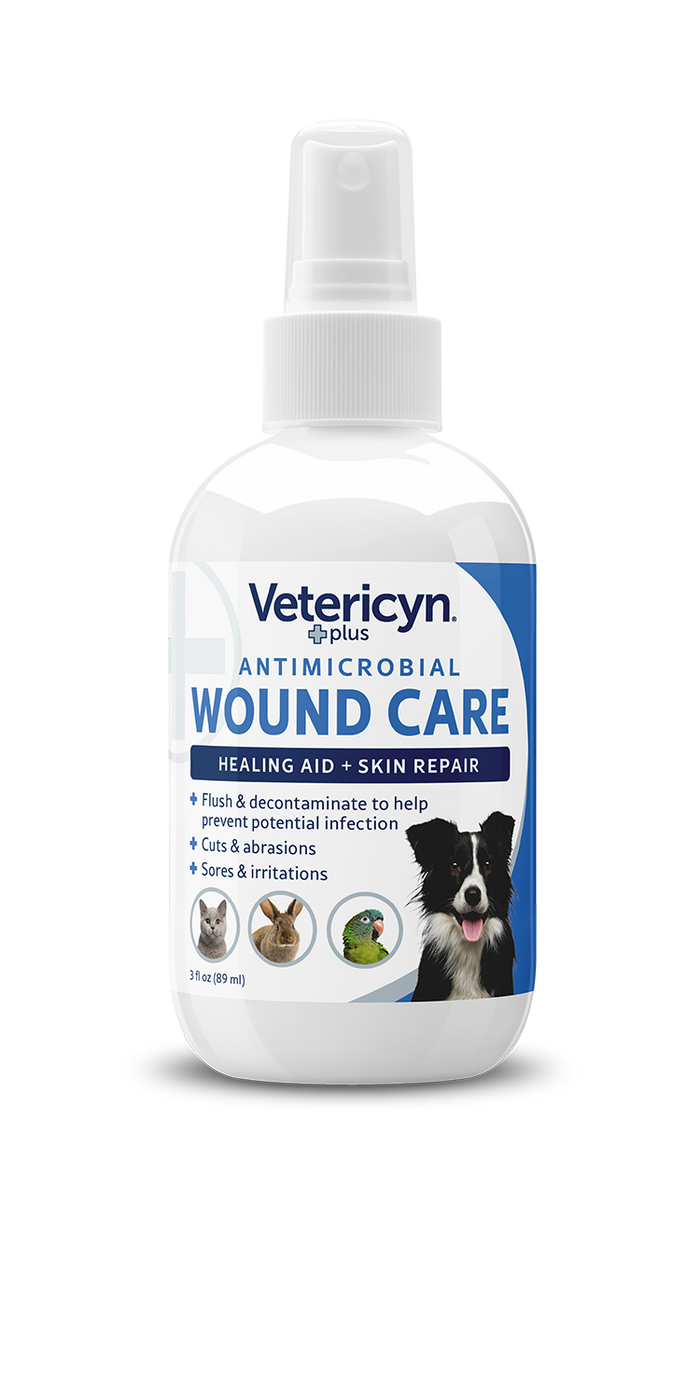 Vetericyn Plus Antimicrobial Dog & Cat Wound Care Spray, 3-ounce