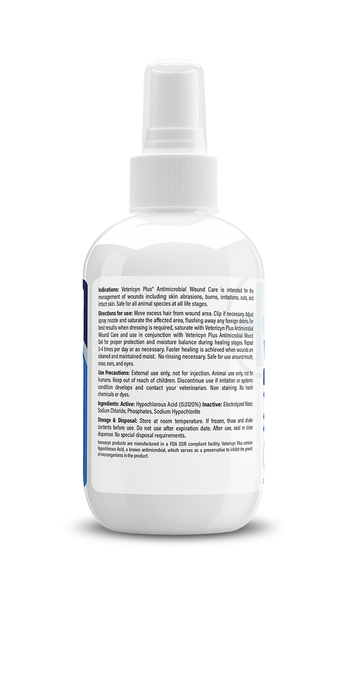 Vetericyn Plus Antimicrobial Dog & Cat Wound Care Spray, 3-ounce