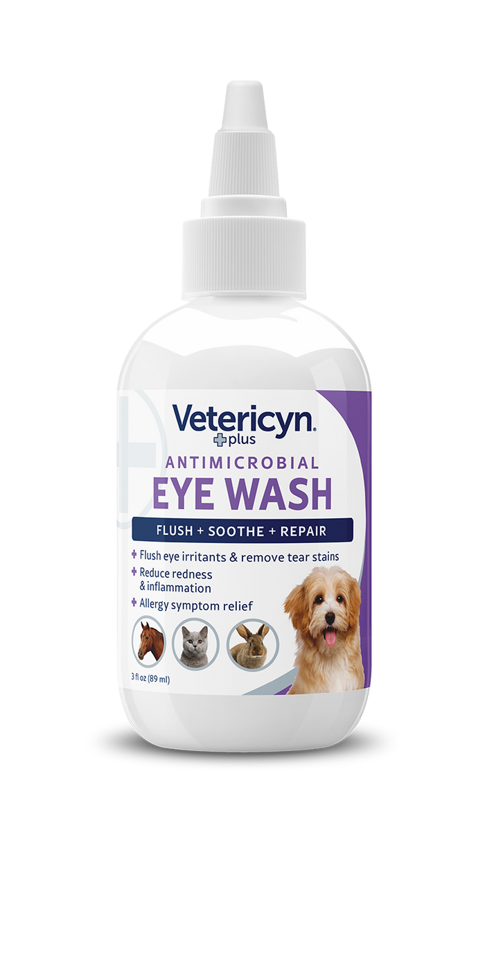 Vetericyn Plus Antimicrobial Eye Wash for Dogs & Cats, 3-ounce
