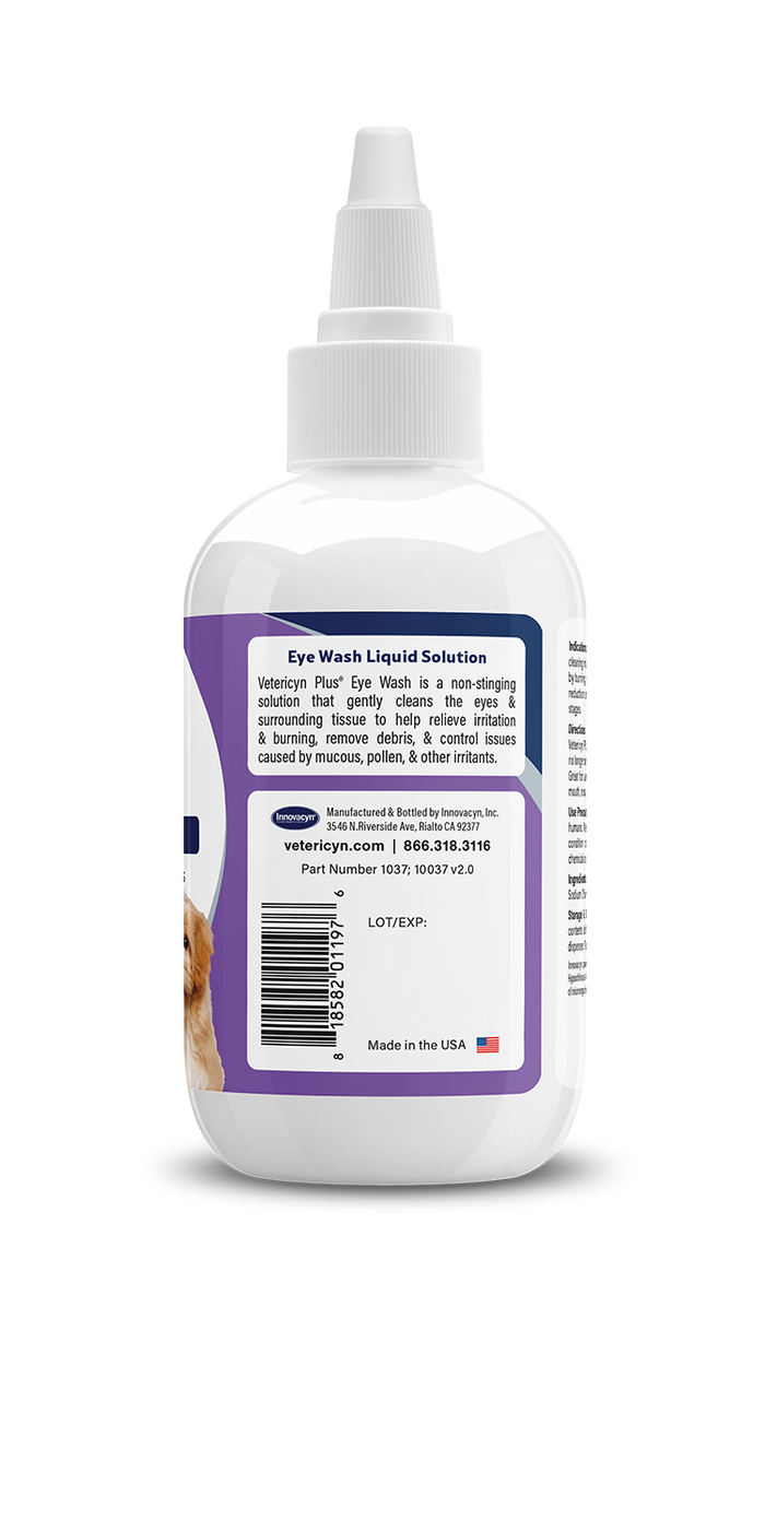 Vetericyn Plus Antimicrobial Eye Wash for Dogs & Cats, 3-ounce