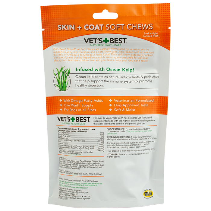 Vet's Best Skin & Coat Soft Chews 30ct