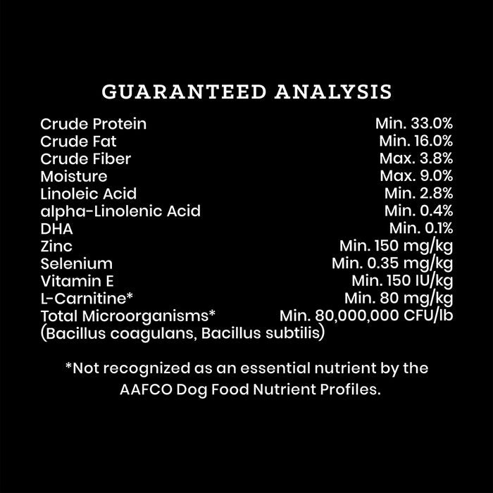 Victor Grain Free Active Dog & Puppy Dry Dog Food Guaranteed Analysis