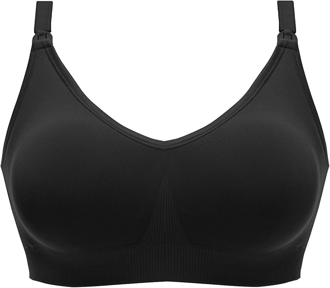 VidaMom Seamless Nursing Bra (Black) Pack Of 3