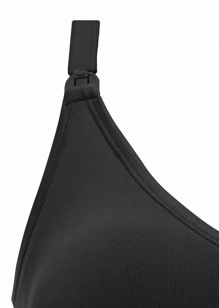 VidaMom Seamless Nursing Bra (Black)