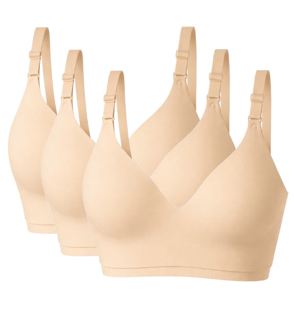 VidaMom Seamless Nursing Bra (Nude) Pack Of 3