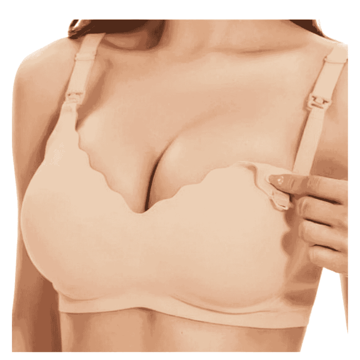 VidaMom Seamless Nursing Bra With Curvy Design (Nude) Pack Of 2