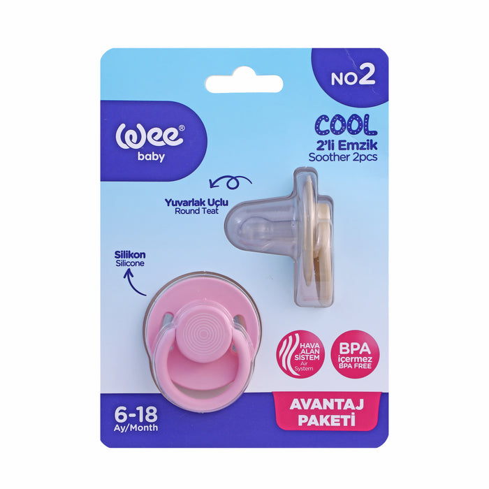 Wee Baby Cool Round Teat Soother (6-18M) - Pack of 2
