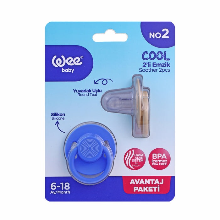 Wee Baby Cool Round Teat Soother (6-18M) - Pack of 2