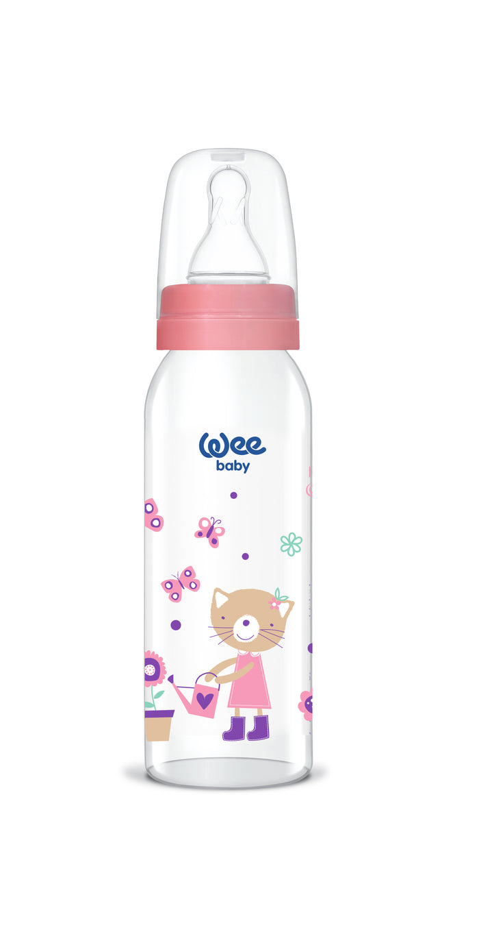 Wee Baby Glass Feeding Bottle (250ml)