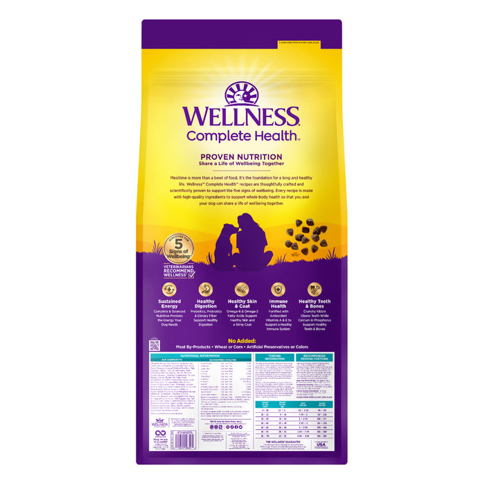 Wellness Complete Health Dry Dog Food, Wholesome Grains, Natural, Whitefish & Sweet Potato Recipe, (26-Pound Bag)