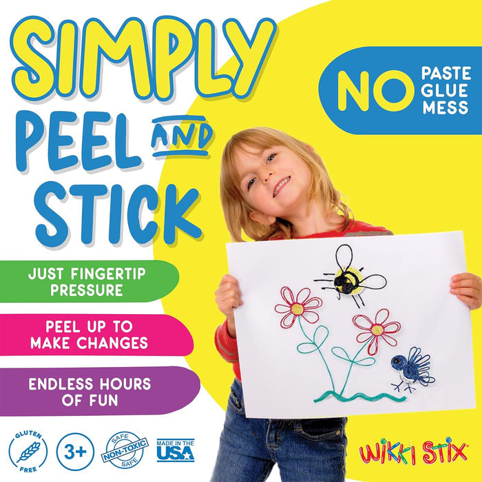 Wikki Stix for Doodlers, Kid's Travel Essential - Portable Creativity, 3m+