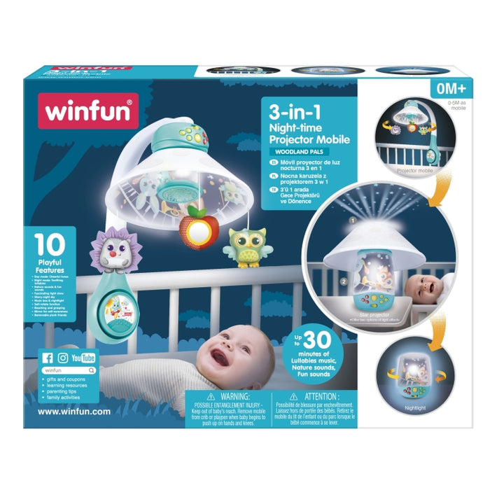 Winfun 3 in 1 Night Time Projector Mobile