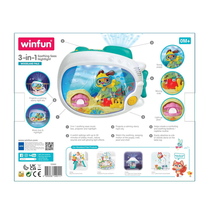 Winfun 3 In 1 Soothing Seas Nightlight