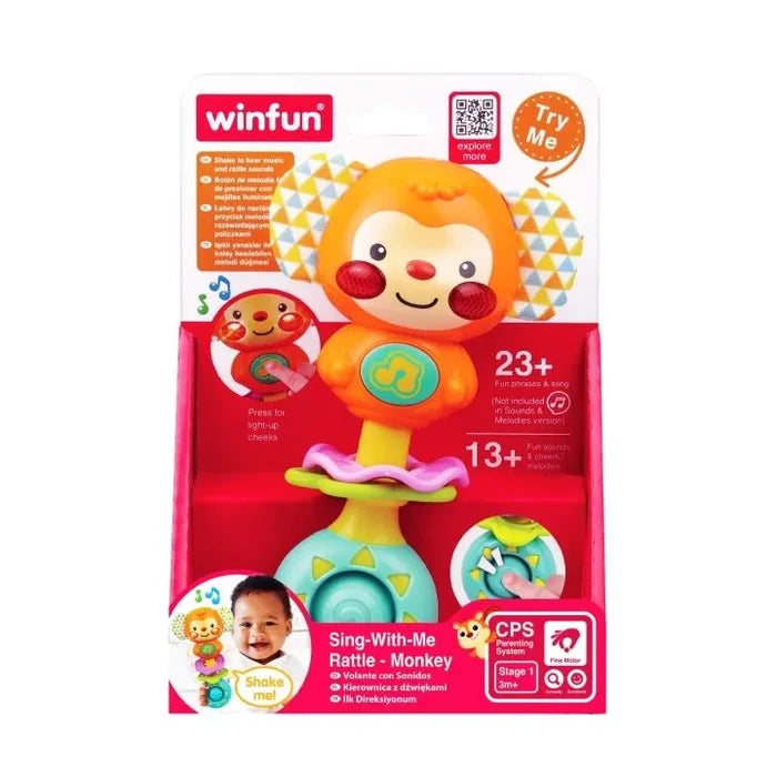 Winfun Sing With Me Rattle Monkey