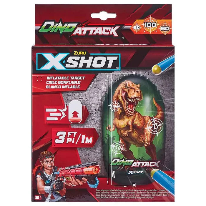 X-Shot Dino Attack Inflatable Dino Target – T-Rex Target & Shield