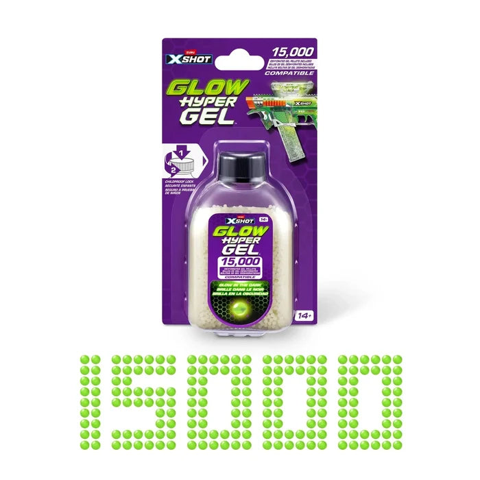 X-Shot Hyper Gel Glow in the Dark Gellet Refill – 15,000 Pieces