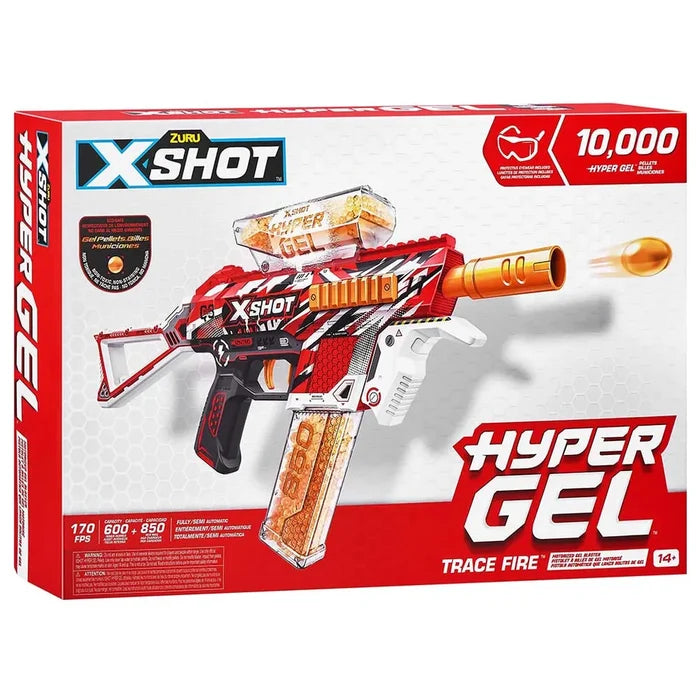 X-Shot Hyper Gel Trace Fire Medium Blaster – 10,000 Gellets