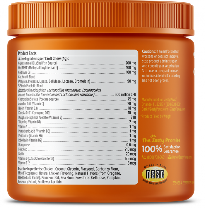 Zesty Paws 8-in 1 Multifunctional Bites Chicken 90ct